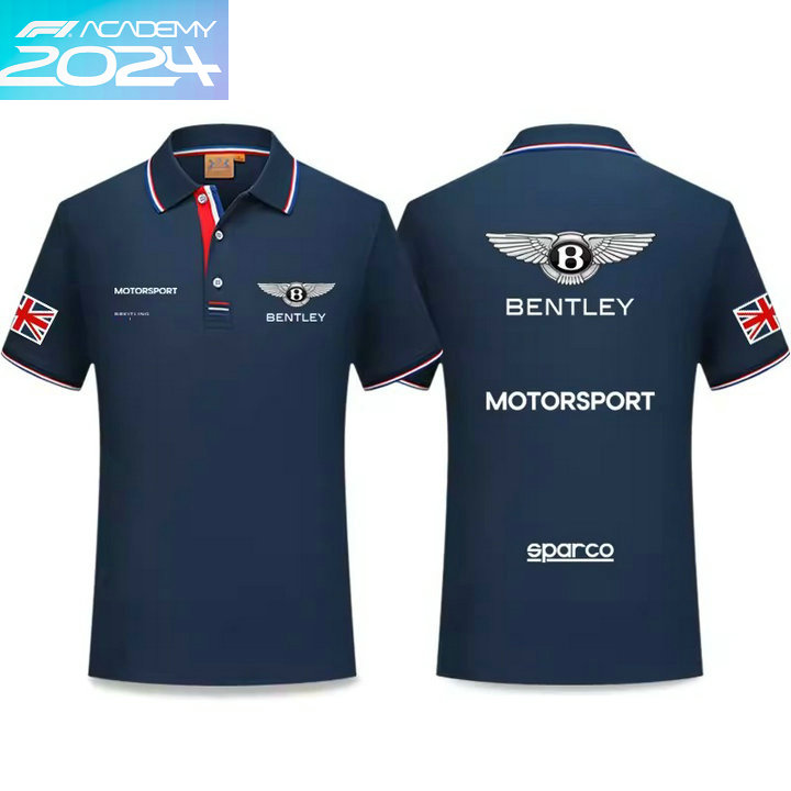 2024 Polo Bentley Motorsport Homme Coton Col Contrasté Manche Courte